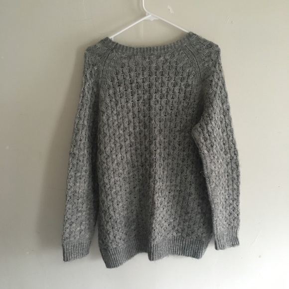 Grey Oversized Knit Sweater - Picture 2 of 4
